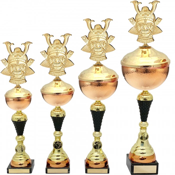 MARTIAL ARTS SMAURAI METAL TROPHY  - AVAILABLE IN 4 SIZES